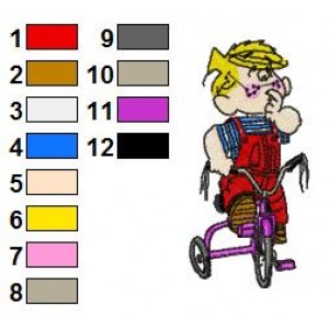 Dennis the Menace Embroidery Design 8